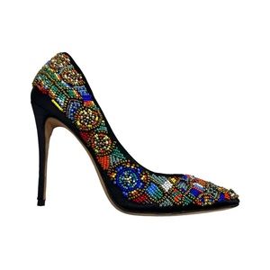 Nicole Miller Artelier Maxwell Hand Beaded Stiletto Pumps